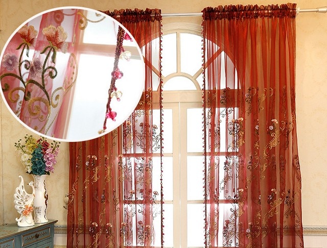 Ž  Ŀư ħ voile cortinas sheer Ŀư â cortina for kitchen curtains
